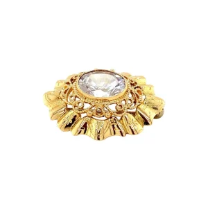 New Gouden broche met zirkonia 14 krt Broches