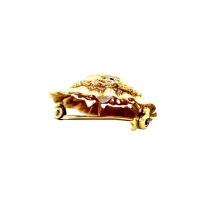 New Gouden broche met zirkonia 14 krt Broches