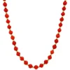 Discount Gouden collier met bloedkoraal 14 krt Kettingen Met Edelsteen