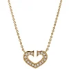 Discount Gouden collier met diamant hanger 14 krt Kettingen Met Edelsteen