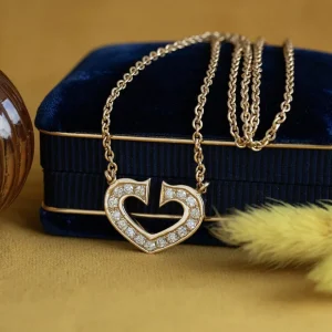 Discount Gouden collier met diamant hanger 14 krt Kettingen Met Edelsteen