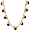 Outlet Gouden collier met granaat 14 krt Kettingen Met Edelsteen
