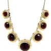 Outlet Gouden collier met granaat 14 krt Kettingen Met Edelsteen