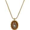 Fashion Gouden collier met parel en diamant hanger 9/18 krt Gouden Hanger Met Edelsteen | Lengtecolliers