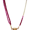 New Gouden collier met robijn 14 krt Kettingen Met Edelsteen