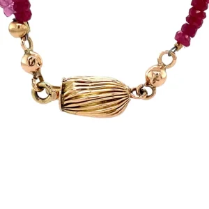 New Gouden collier met robijn 14 krt Kettingen Met Edelsteen