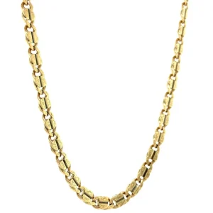 Outlet Gouden fantasie collier 14 krt Gouden Kettingen