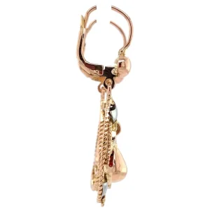 Sale Gouden fantasie oorhangers 14 krt Oorbellen Met Edelsteen