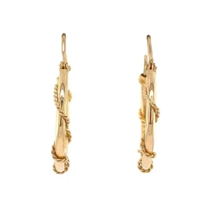 Outlet Gouden fantasie oorringen 14 krt Oorringen