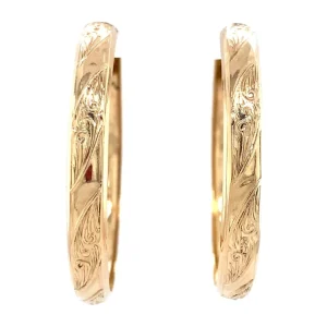 Clearance Gouden fantasie oorringen 18 krt Oorringen