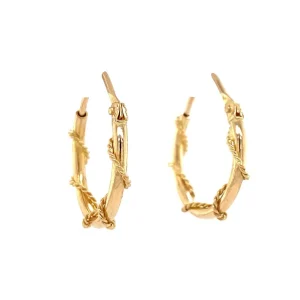 Discount Gouden fantasie oorringen 14 krt Oorringen