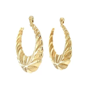 Outlet Gouden fantasie oorringen 14 krt Oorringen