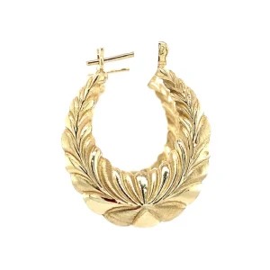 Outlet Gouden fantasie oorringen 14 krt Oorringen