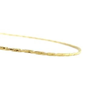 Hot Gouden getordeerde rinkelarmband 14 krt Bangles