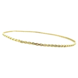 Sale Gouden gevlochten rinkelarmband 14 krt Bangles