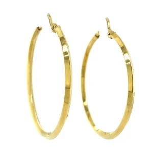 Sale Gouden gladde oorringen 14 krt Oorringen