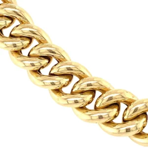 Clearance Gouden gourmet collier met siersluiting 14 krt Gouden Kettingen
