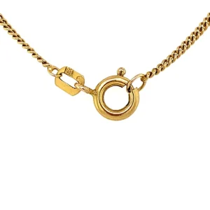 New Gouden gourmet collier met granaat hanger 14 krt Kettingen Met Edelsteen