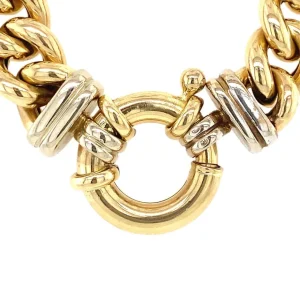 Clearance Gouden gourmet collier met siersluiting 14 krt Gouden Kettingen