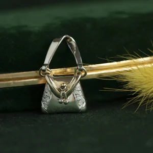 Best Gouden handtas hanger met diamant 14 krt Gouden Hanger Met Edelsteen