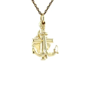 Clearance Gouden hanger geloof, hoop en liefde 14 krt Gouden Hangers
