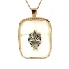 Outlet Gouden hanger met agaat en diamant 14 krt/925 Broches | Gouden Hanger Met Edelsteen
