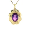 Outlet Gouden hanger met amethist 14 krt Gouden Hanger Met Edelsteen