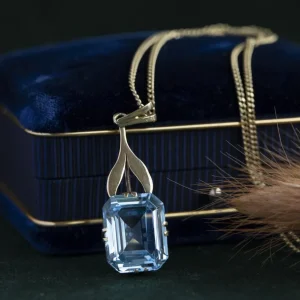 Best Gouden hanger met blauwe spinel 14 krt Gouden Hanger Met Edelsteen