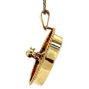 Hot Gouden hanger met camee 14 krt Broches | Gouden Hanger Met Edelsteen