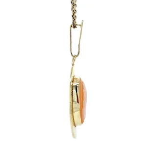 Hot Gouden hanger met camee 14 krt Gouden Hanger Met Edelsteen