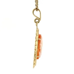 Fashion Gouden hanger met camee 14 krt Gouden Hanger Met Edelsteen