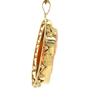 Clearance Gouden hanger met camee 14 krt Gouden Hanger Met Edelsteen