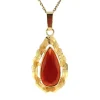 Fashion Gouden hanger met carneool 14 krt Gouden Hanger Met Edelsteen