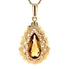 Discount Gouden hanger met citrien 14 krt Gouden Hanger Met Edelsteen