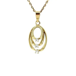 New Gouden hanger met diamant 14 krt Gouden Hanger Met Edelsteen