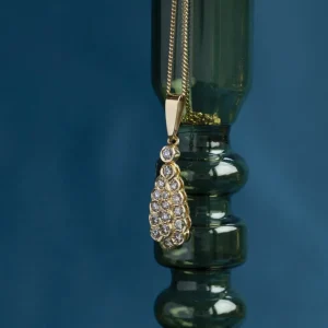 Hot Gouden hanger met diamant 20 krt Gouden Hanger Met Edelsteen
