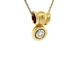 New Gouden hanger met diamant 14 krt Gouden Hanger Met Edelsteen