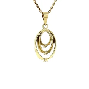 New Gouden hanger met diamant 14 krt Gouden Hanger Met Edelsteen