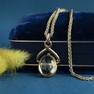 Sale Gouden hanger met gele kleursteen 20 krt Gouden Hanger Met Edelsteen