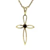 New Gouden hanger met granaat 14 krt Gouden Hanger Met Edelsteen