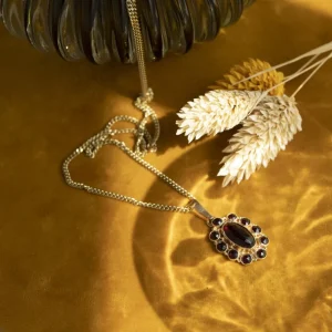 Online Gouden hanger met granaat 14 krt Gouden Hanger Met Edelsteen
