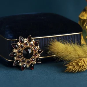 Hot Gouden hanger met granaat 14 krt Broches | Gouden Hanger Met Edelsteen