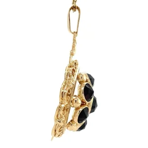 Sale Gouden hanger met granaat 14 krt Gouden Hanger Met Edelsteen