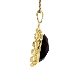 Discount Gouden hanger met granaat 14 krt Gouden Hanger Met Edelsteen