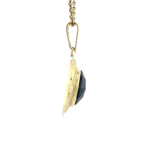 New Gouden hanger met granaat 14 krt Gouden Hanger Met Edelsteen