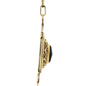 Outlet Gouden hanger met granaat 14 krt Gouden Hanger Met Edelsteen