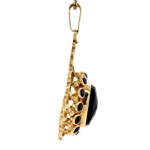 Clearance Gouden hanger met granaat 14 krt Gouden Hanger Met Edelsteen