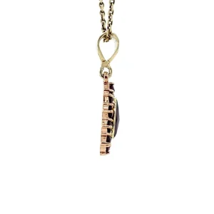 Discount Gouden hanger met granaat 14 krt Gouden Hanger Met Edelsteen
