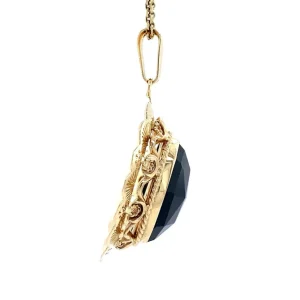Hot Gouden hanger met granaat 14 krt Gouden Hanger Met Edelsteen