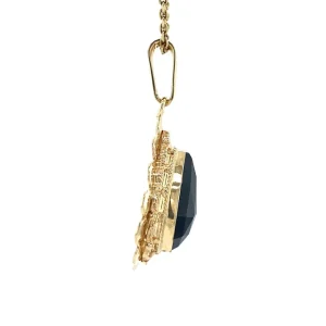 New Gouden hanger met granaat 14 krt Gouden Hanger Met Edelsteen